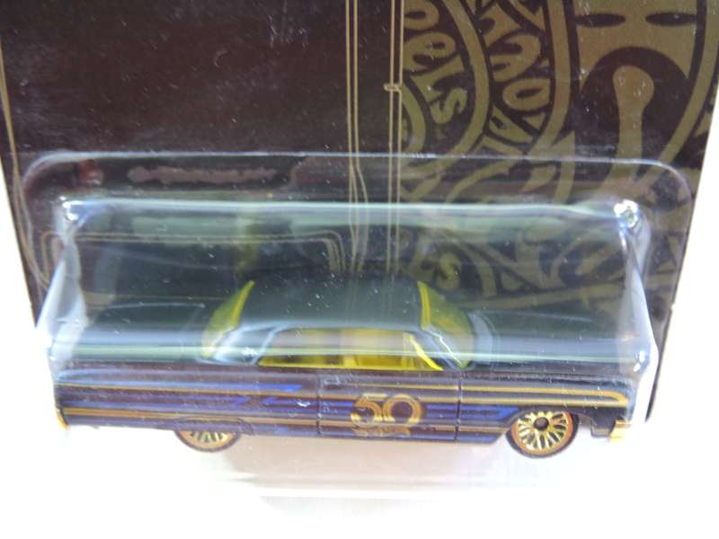 Hot Wheels CHEVY CHEVROLET 64 Impala ( Blue #50 )  Long Card