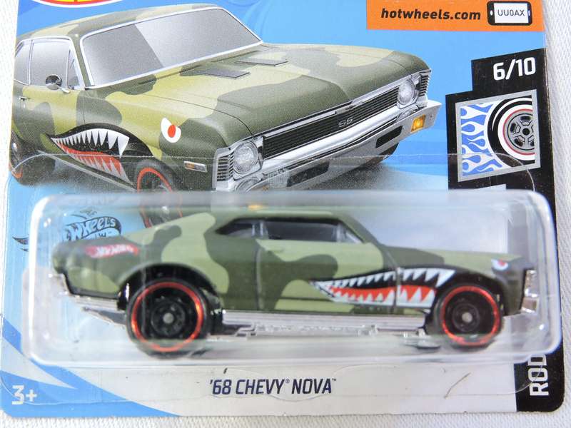 Hot Wheels CHEVY CHEVROLET Chevy Nova ( Green shark teeth )