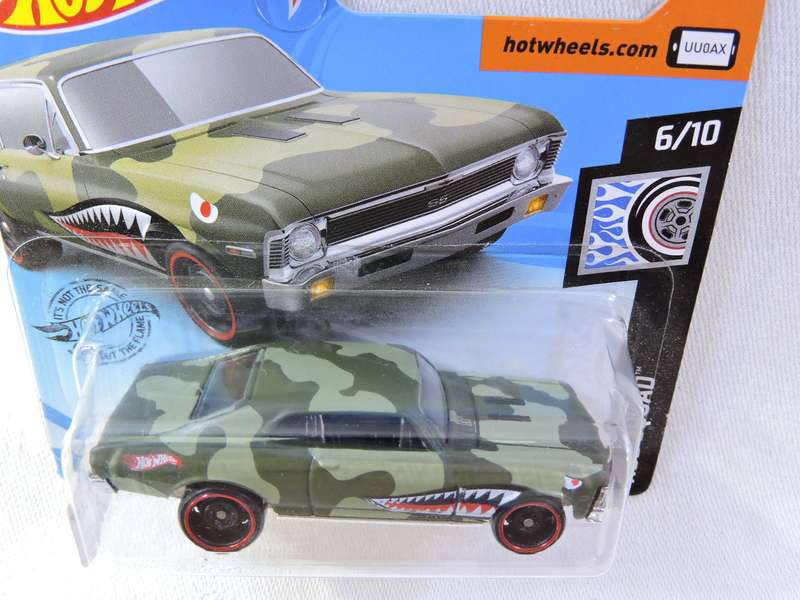 Hot Wheels CHEVY CHEVROLET Chevy Nova ( Green shark teeth )