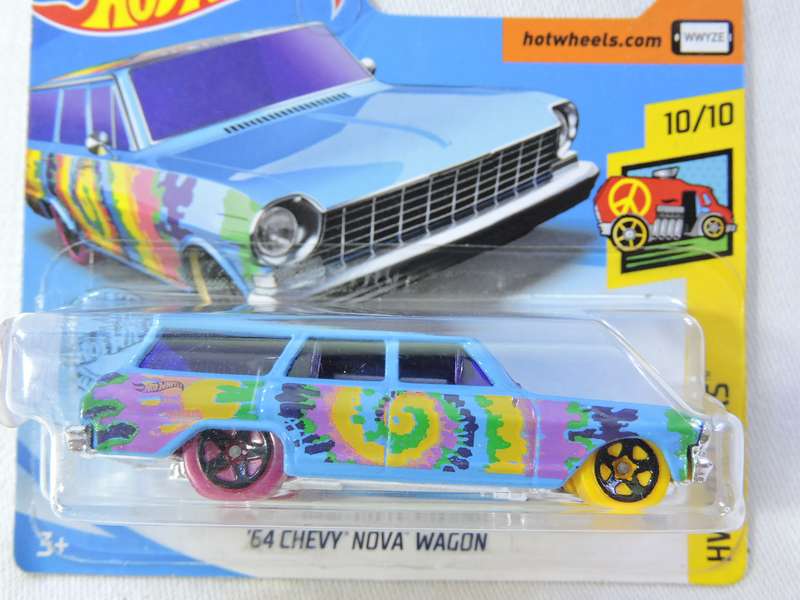 Hot Wheels CHEVY CHEVROLET Nova Wagon ( Multi-colour Art Car )
