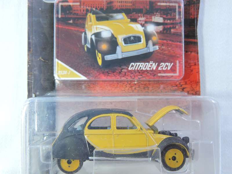 Majorette CITROEN 2CV  ( Black & Yellow )  Long Card Like Hot Wheels