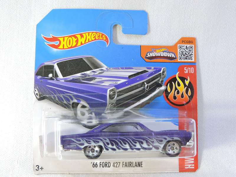 Hot Wheels FORD FAIRLANE 427  ( Purple with flames  )