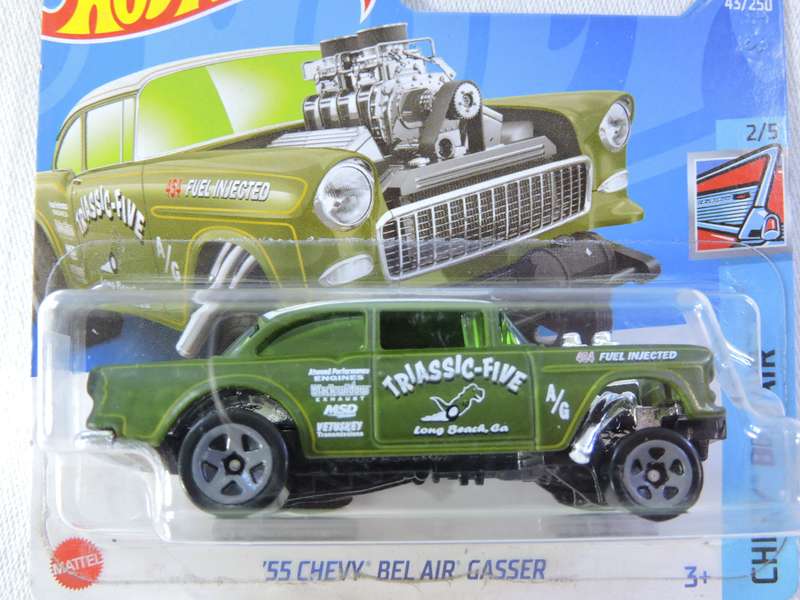 Hot Wheels CHEVY CHEVROLET Bel Air Gasser ( Green Triassic-five )