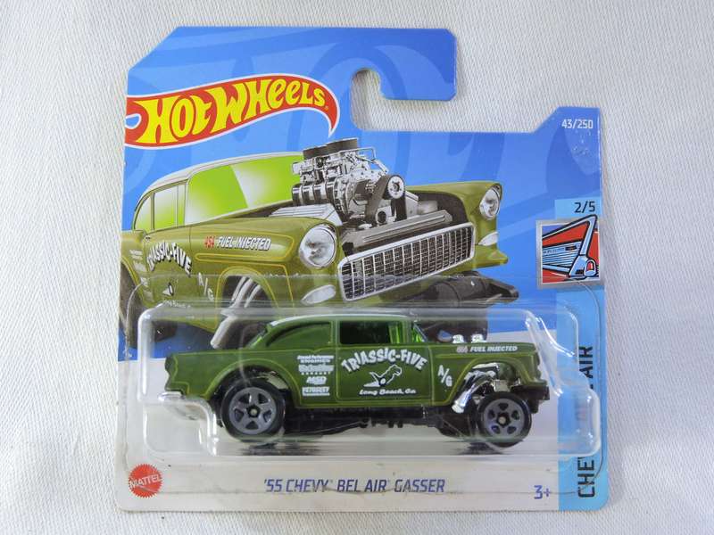 Hot Wheels CHEVY CHEVROLET Bel Air Gasser ( Green Triassic-five )