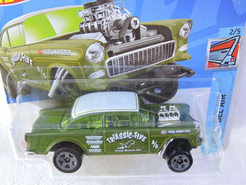 Hot Wheels CHEVY CHEVROLET Bel Air Gasser ( Green Triassic-five )
