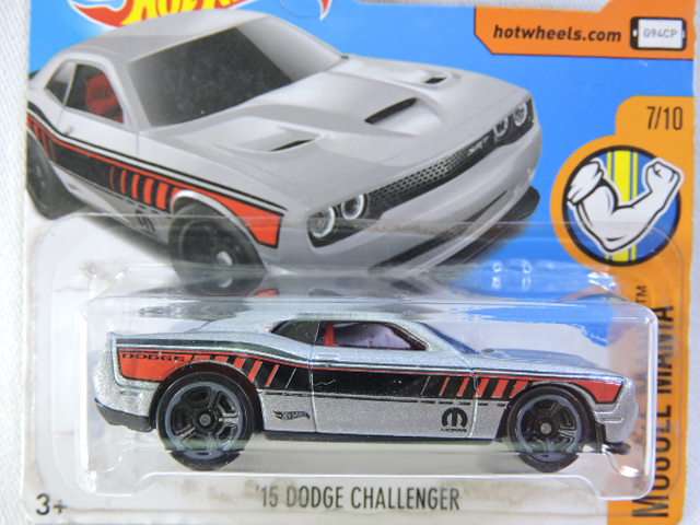 Hot Wheels DODGE Challenger ( Silver with Black & Red stripe)