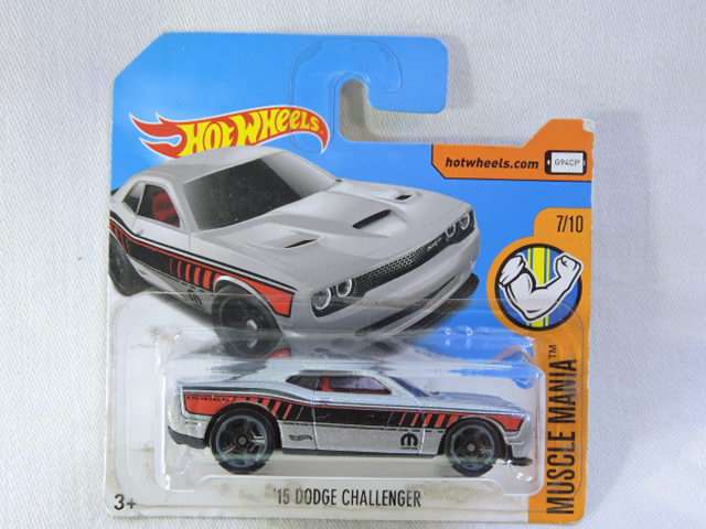 Hot Wheels DODGE Challenger ( Silver with Black & Red stripe)