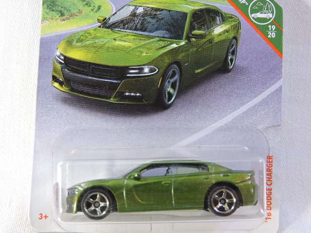 Matchbox DODGE Charger ( Green ) Long Card
