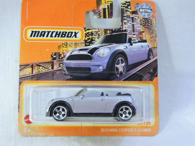 Matchbox MINI CO0PER S CABRIO ( Light Purple )  Like Hot Wheels