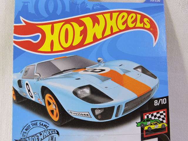 Hot Wheels FORD GT-40 ( Blue GULF #8 ) Long Card