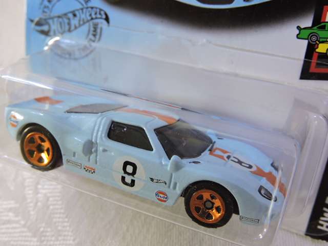 Hot Wheels FORD GT-40 ( Blue GULF #8 ) Long Card