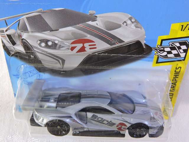 Hot Wheels FORD GT RACE ( Silver  )