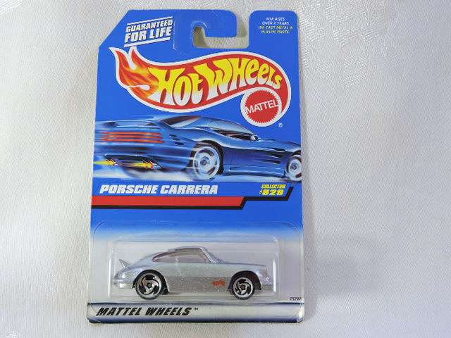 Hot Wheels PORSCHE Carrera ( Silver. Full Metal ) Vintage 1997 Long Card