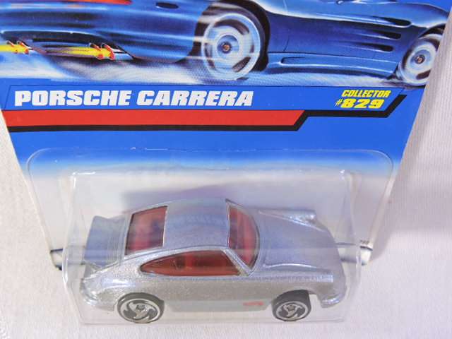 Hot Wheels PORSCHE Carrera ( Silver. Full Metal ) Vintage 1997 Long Card