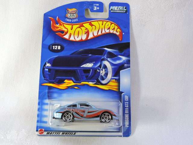 Hot Wheels PORSCHE 911 GT3 CUP ( Blue #1 ) Long Card
