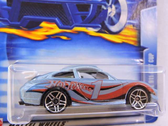 Hot Wheels PORSCHE 911 GT3 CUP ( Blue #1 ) Long Card