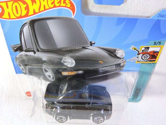 Hot Wheels PORSCHE 911 Turbo 3.6 [964]  ( Black ) Tooned