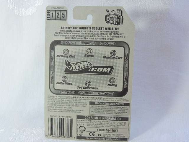 Hot Wheels PORSCHE 930 ( White. Full Metal ) Vintage 1999 Long Card