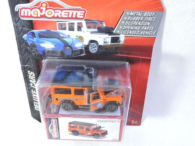 Majorette LAND ROVER Defender 110 MIB ( Orange ) With moving parts. Like Hot Wheels