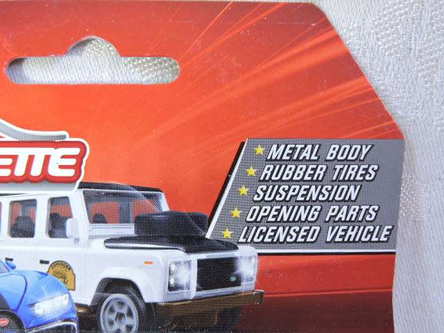Majorette LAND ROVER Defender 110 MIB ( Orange ) With moving parts. Like Hot Wheels