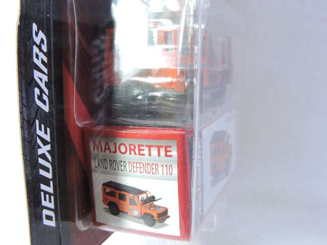 Majorette LAND ROVER Defender 110 MIB ( Orange ) With moving parts. Like Hot Wheels