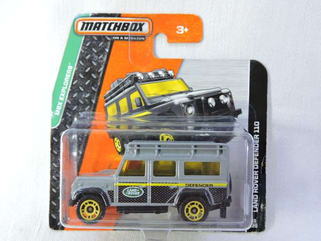 Matchbox Land Rover Defender 110 ( Grey with yellow windows ) like Hot Wheels