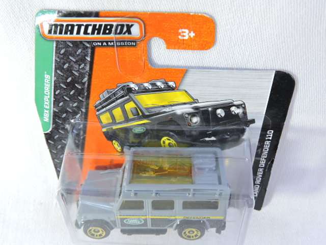 Matchbox Land Rover Defender 110 ( Grey with yellow windows ) like Hot Wheels