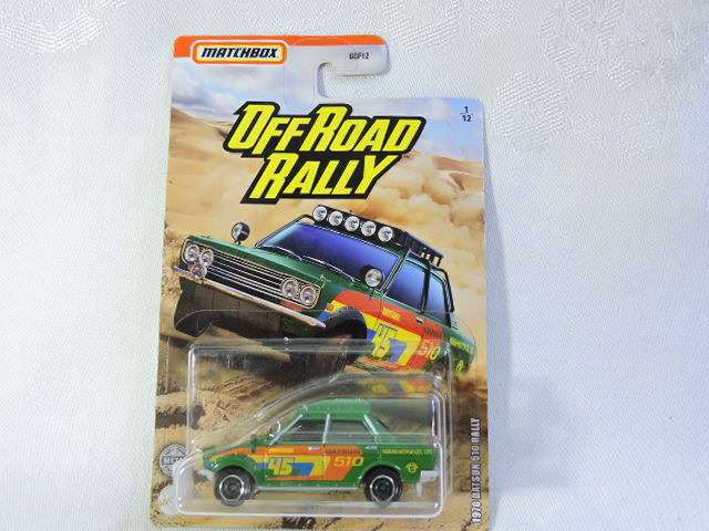 Matchbox DATSUN 510 RALLY ( Green ) Long card Like Nissan Like Hot Wheels