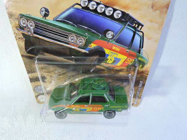 Matchbox DATSUN 510 RALLY ( Green ) Long card Like Nissan Like Hot Wheels
