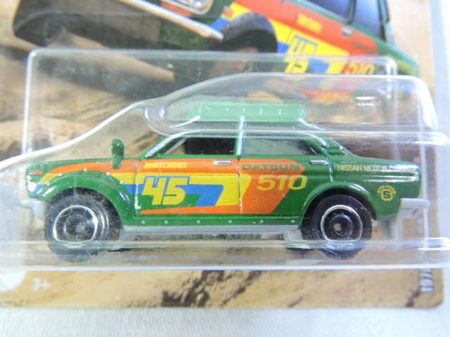 Matchbox DATSUN 510 RALLY ( Green ) Long card Like Nissan Like Hot Wheels