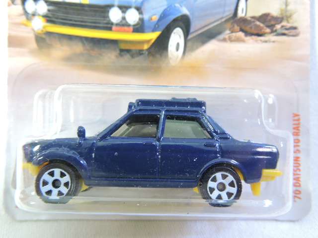 Matchbox DATSUN 510 RALLY ( Dark Blue ) Long card Like Nissan Like Hot Wheels