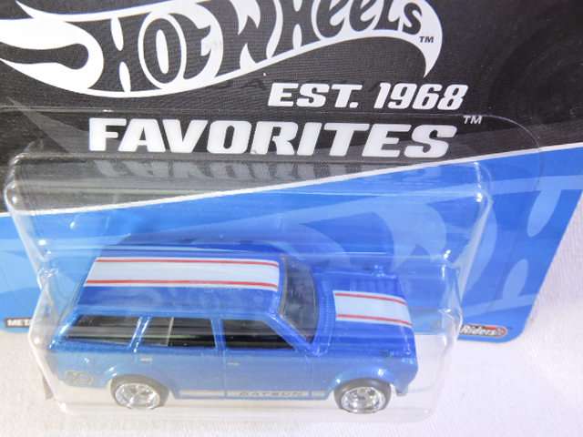 Hot Wheels DATSUN BLUEBIRD 510 Wagon ( 50th Anniversary Blue ) Like Nissan Long Card