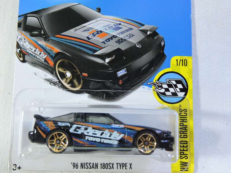 Hot Wheels NISSAN 180SX Type X ( Black G Reddy )  Long card  Like Datsun