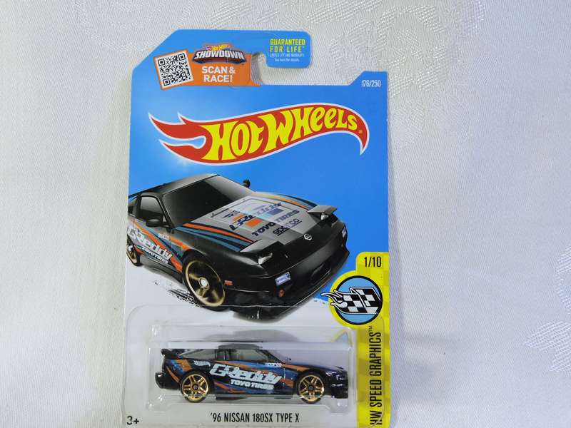 Hot Wheels NISSAN 180SX Type X ( Black G Reddy )  Long card  Like Datsun