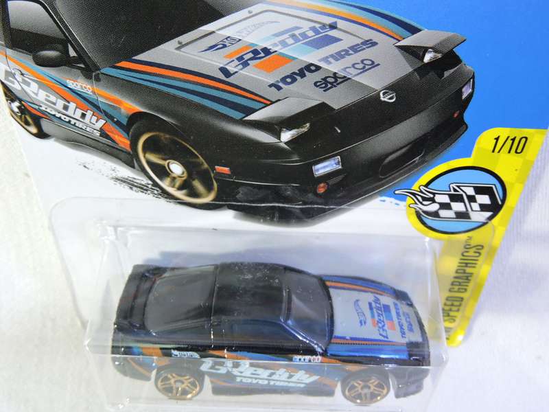 Hot Wheels NISSAN 180SX Type X ( Black G Reddy )  Long card  Like Datsun