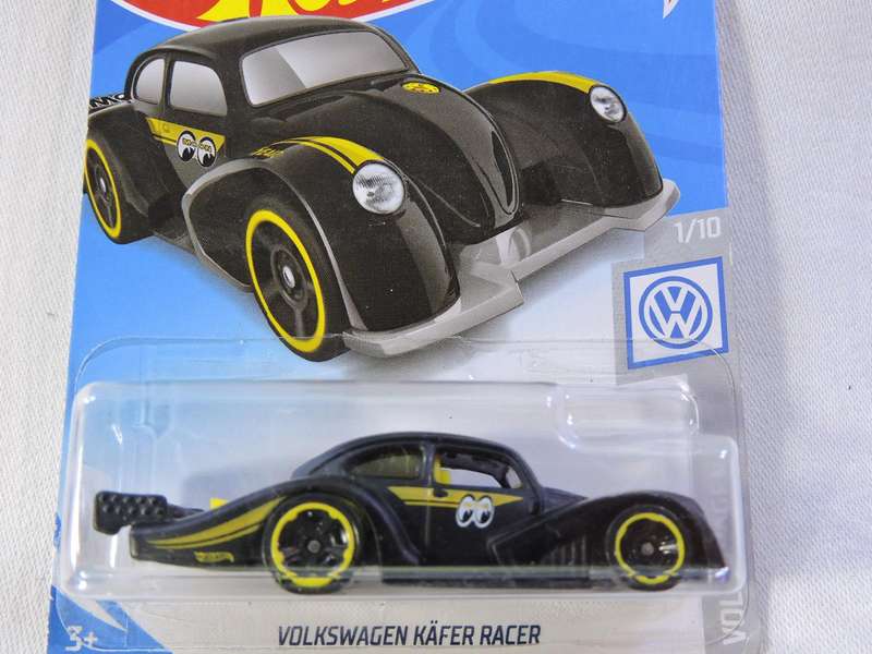 Hot Wheels VW VOLKSWAGEN BEETLE KAFER RACER ( Matt black  ) Mooneyes  Long Card
