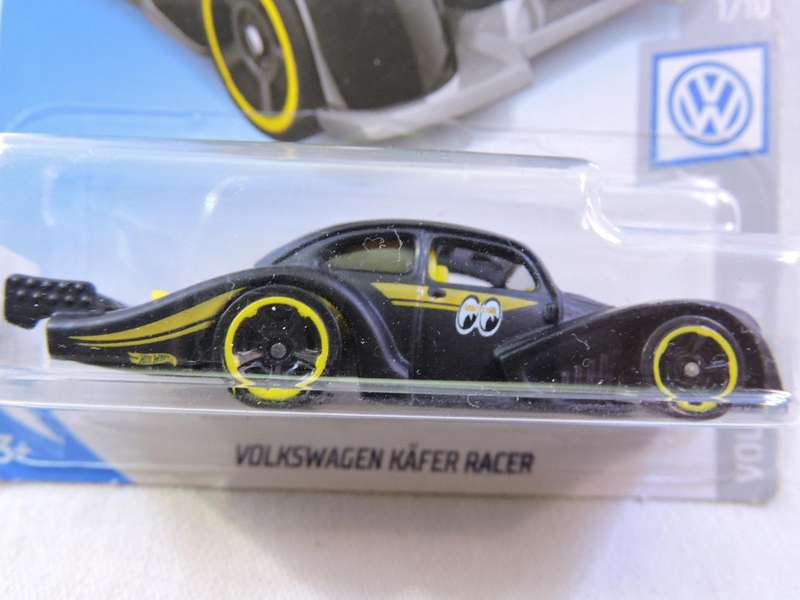 Hot Wheels VW VOLKSWAGEN BEETLE KAFER RACER ( Matt black  ) Mooneyes  Long Card