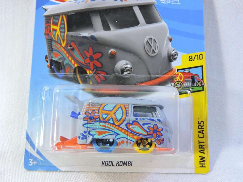 Hot Wheels VW VOLKSWAGEN Kool Kombi ( Grey Peace )  Long Card