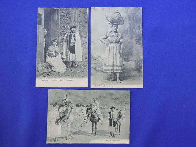 Vintage Spanish Post Cards x3  Peasants, Farmers and washer woman. Excellent quality. Spain