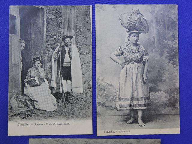 Vintage Spanish Post Cards x3  Peasants, Farmers and washer woman. Excellent quality. Spain