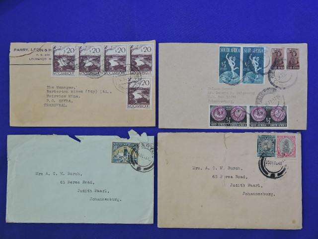 Postal history Stamped envelopes x4
