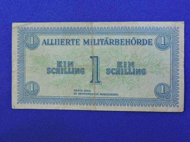 Austria One 1 Shilling Bank Note  1944 Circulated  Austrian