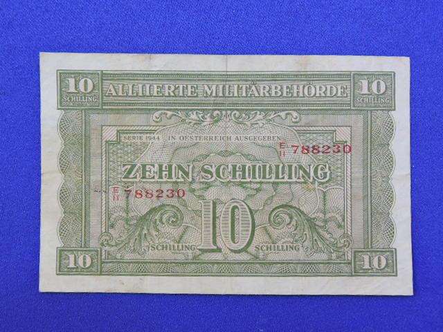 Austria Ten 10 Shilling Bank Note  1944 Circulated  Austrian