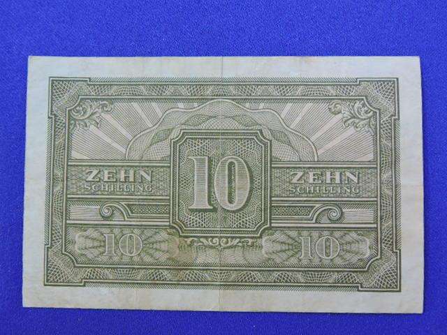 Austria Ten 10 Shilling Bank Note  1944 Circulated  Austrian