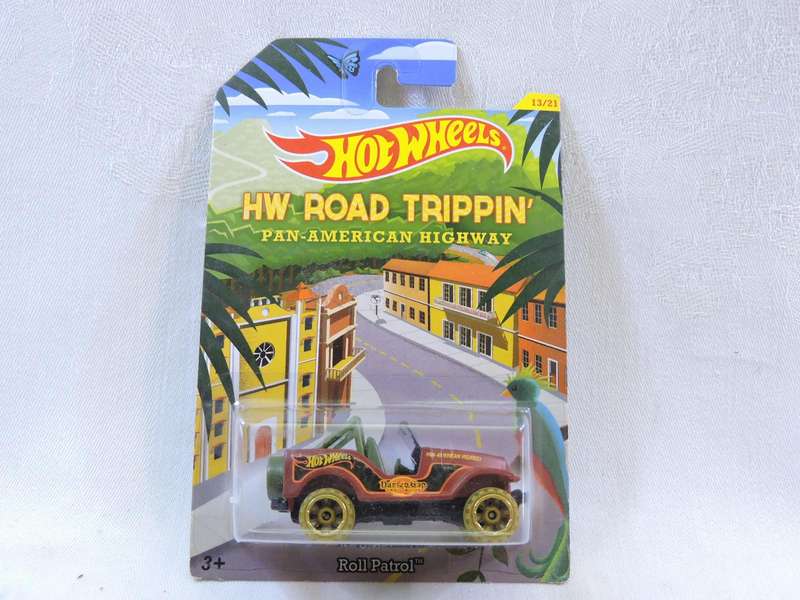 Hot Wheels Road Trippin Jeep ( Bronze Roll Patrol ) Like Willys Jeep  Long Card