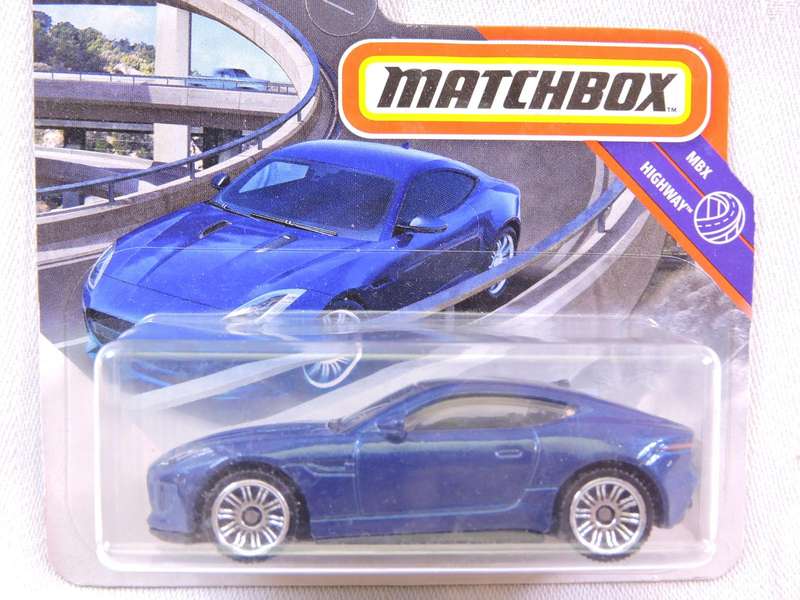 Matchbox JAGUAR F Type Coupe ( Blue ) 52/100   Like Hot Wheels