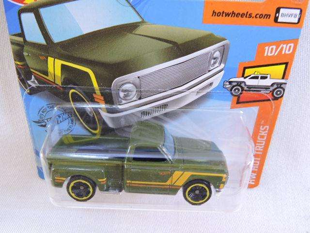 Hot wheels Chevy Chevrolet C10 Pick up Bakkie ( Green yellow stripe )