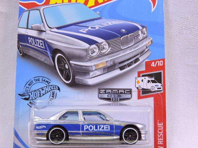 Hot wheels BMW M3 Boxie shape ( ZAMAC  Polizei )  Long Card