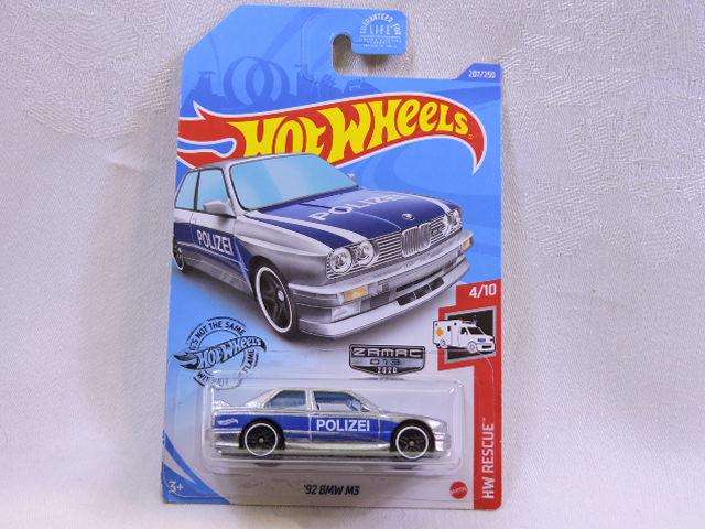 Hot wheels BMW M3 Boxie shape ( ZAMAC  Polizei )  Long Card