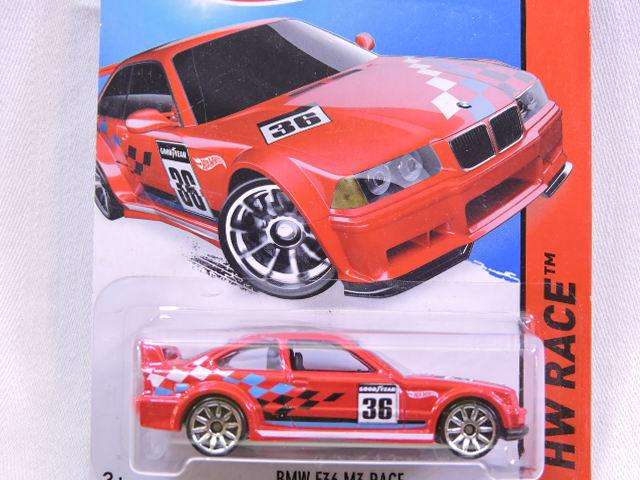 Hot wheels BMW M3 E36 Dolphin shape ( Red #36 )  Long Card